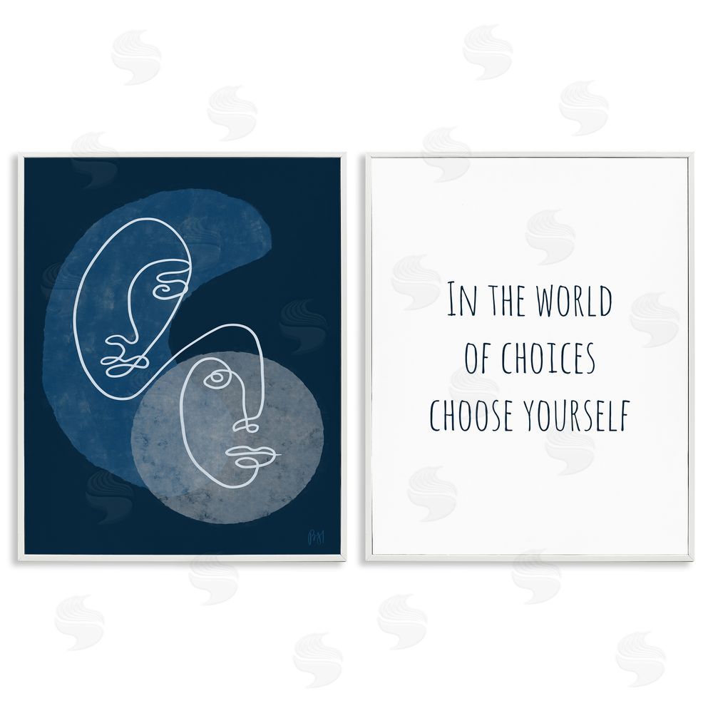 Birch & Ink In The World Choose Yourself White Framed Giclee Wall Art Print