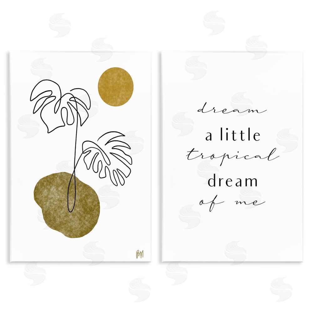 Birch & Ink Tropical Dream of Me Phrase Wooden Wall Plaque Art Print