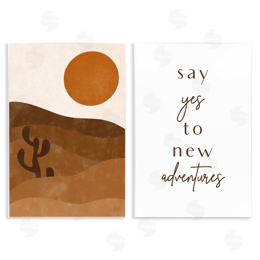 Birch & Ink Say Yes New Adventures Desert Sun Wooden Wall Plaque Art Print