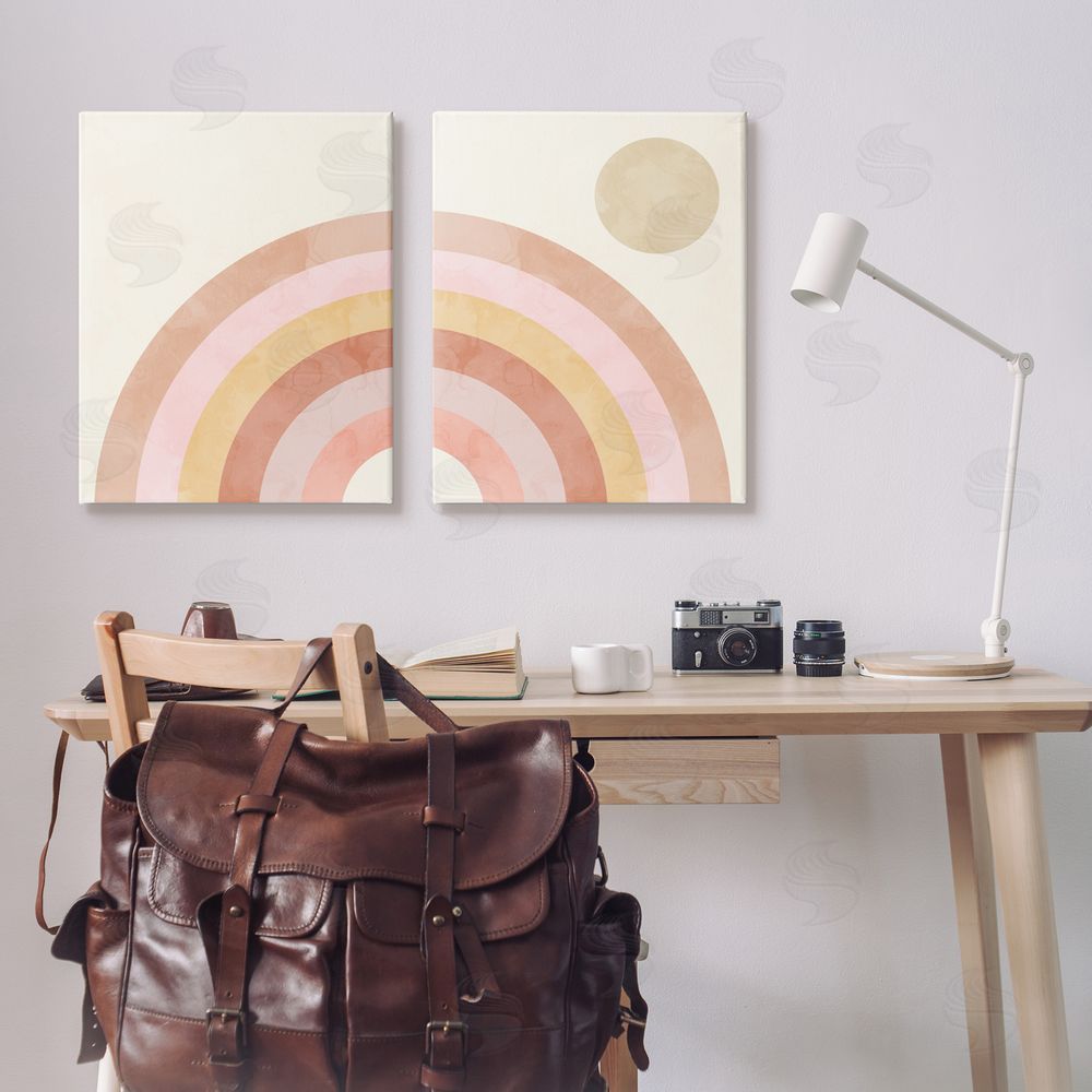 Stupell Studio Sun Bleached Desert Rainbow Canvas Wall Art Print in Room