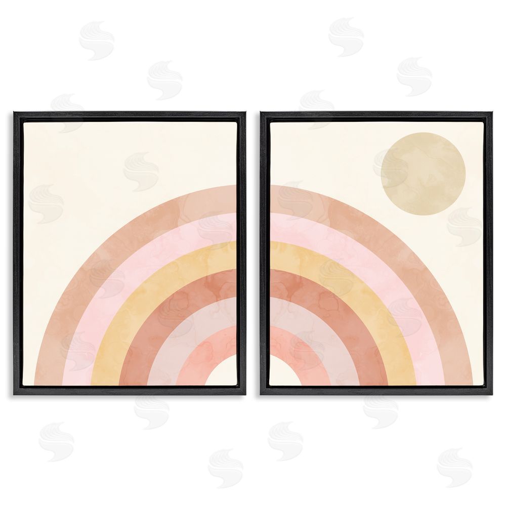 Stupell Studio Sun Bleached Desert Rainbow Black Floating Frame Canvas Wall Art Print
