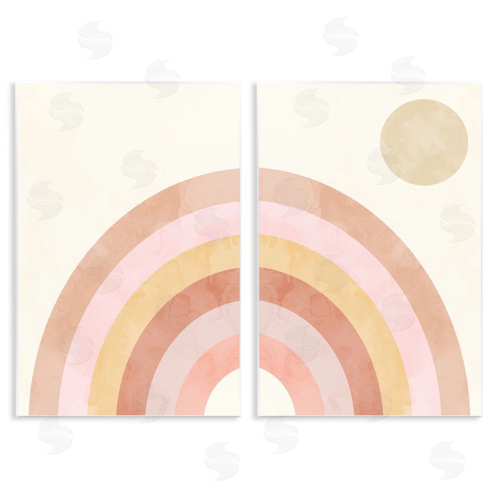 Stupell Studio Sun Bleached Desert Rainbow Wooden Wall Plaque Art Print