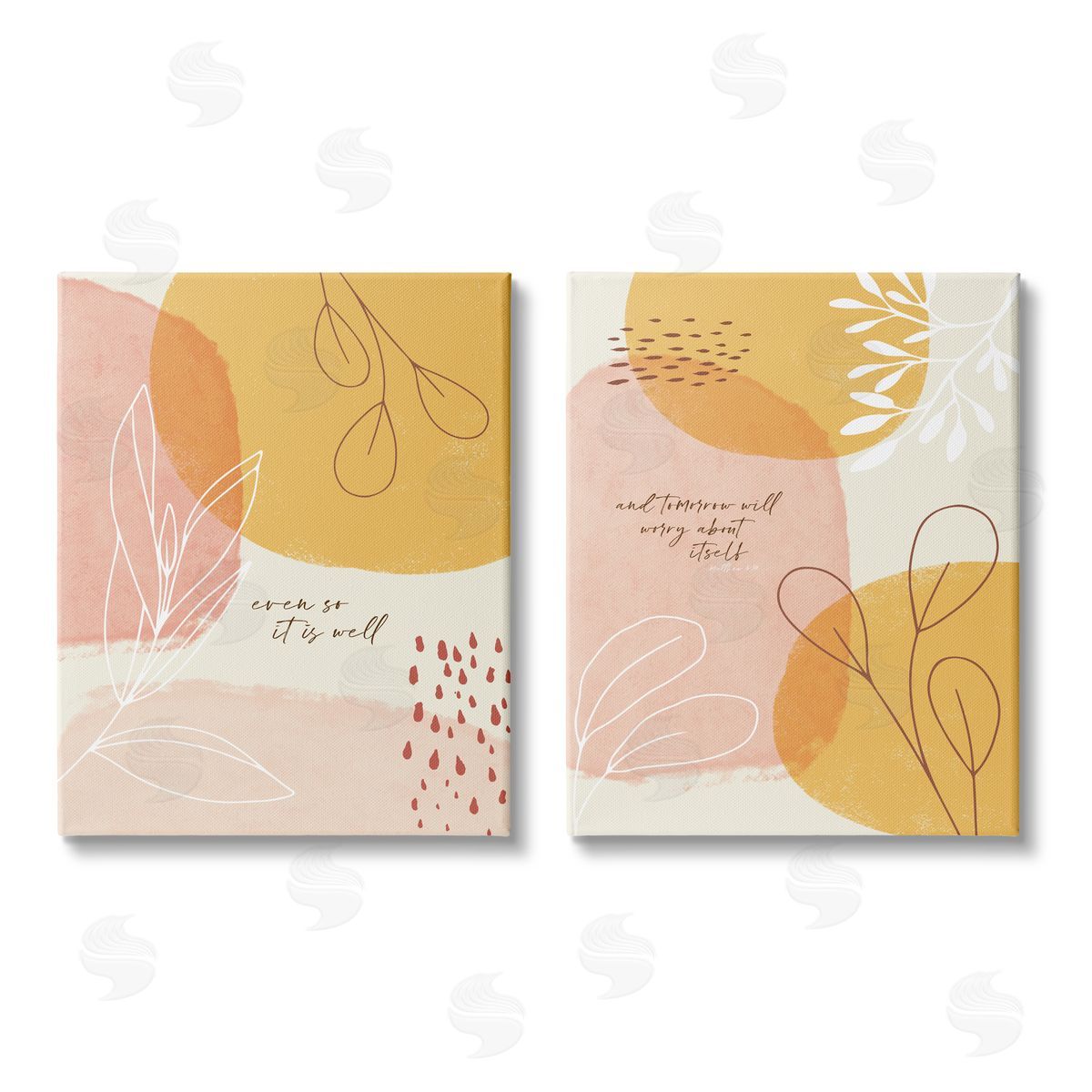 Tammy Apple Even So & Tomorrow Abstract Foliage Canvas Wall Art Print