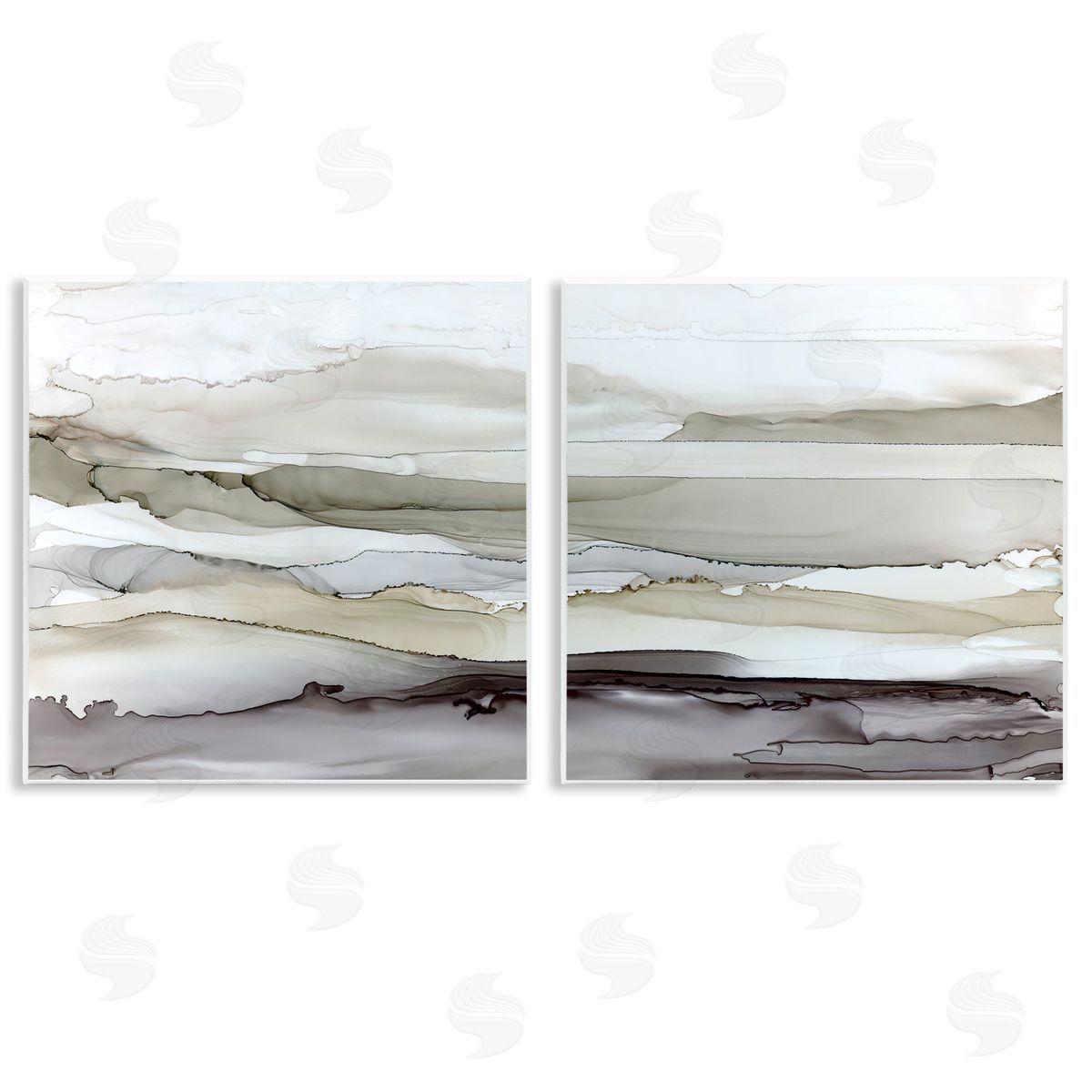 Abstract Watercolor Wave Interpetation Wood Plaque Wall Art, Home Decor by Carol Robinson