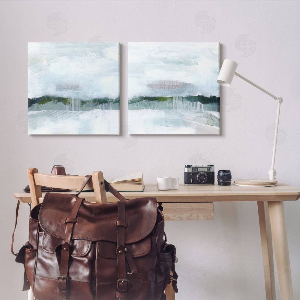 Grace Popp Rainy Day Abstract Field Landscape Canvas Wall Art Print in Room