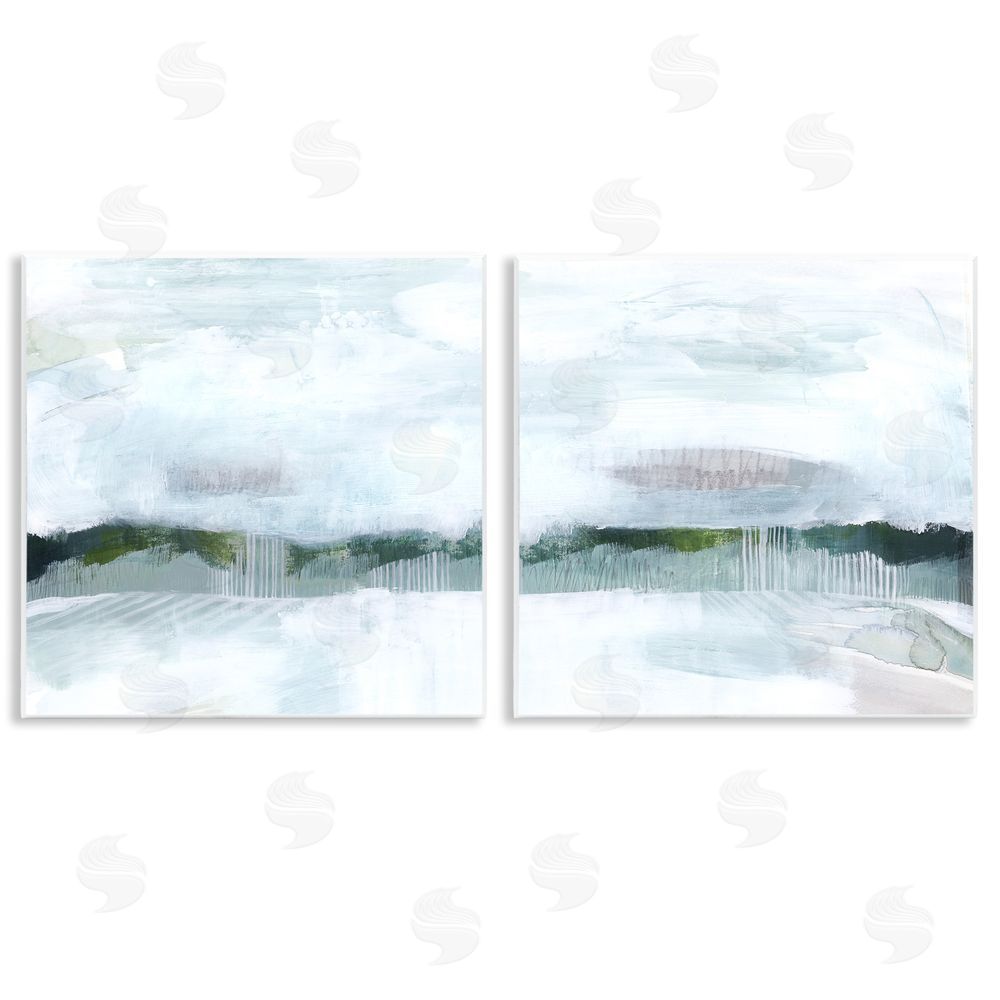 Grace Popp Rainy Day Abstract Field Landscape Wooden Wall Plaque Art Print