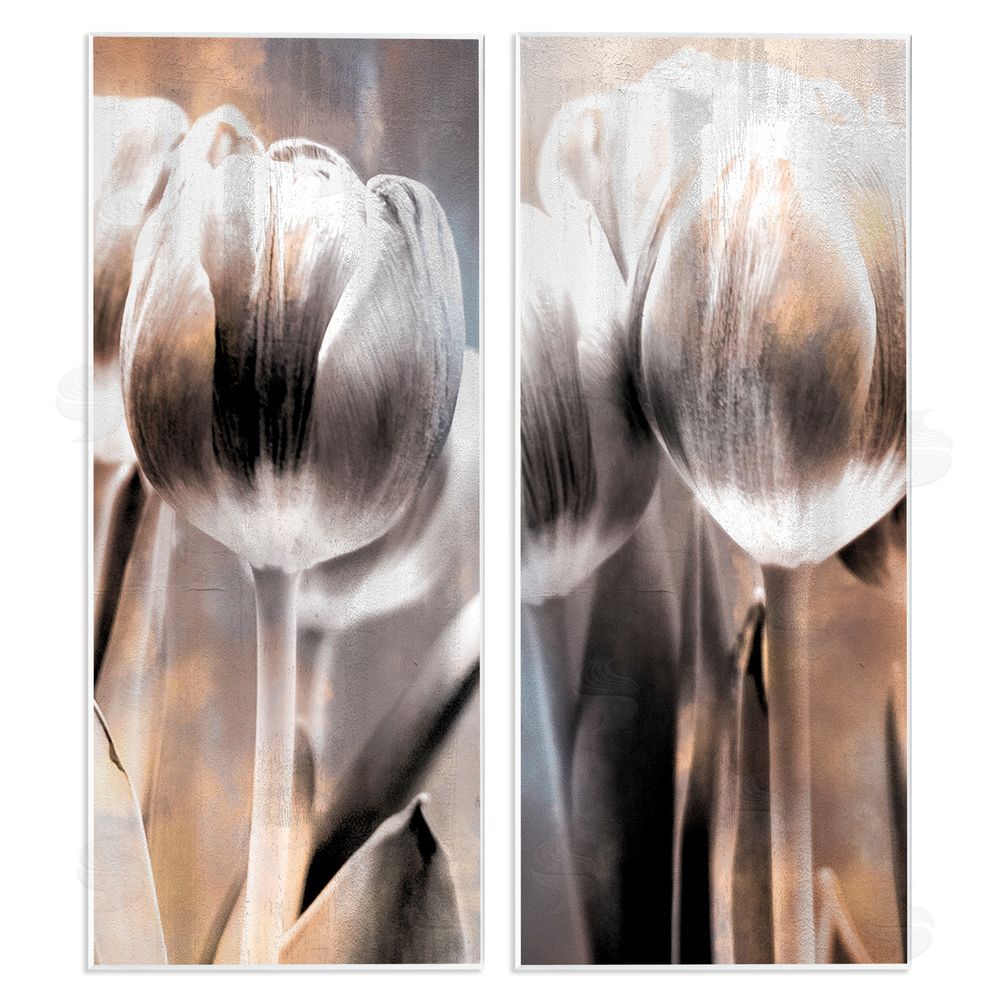 Kim Allen Modern Abstract Tulip Floral Photography Wooden Wall Plaque Art Print