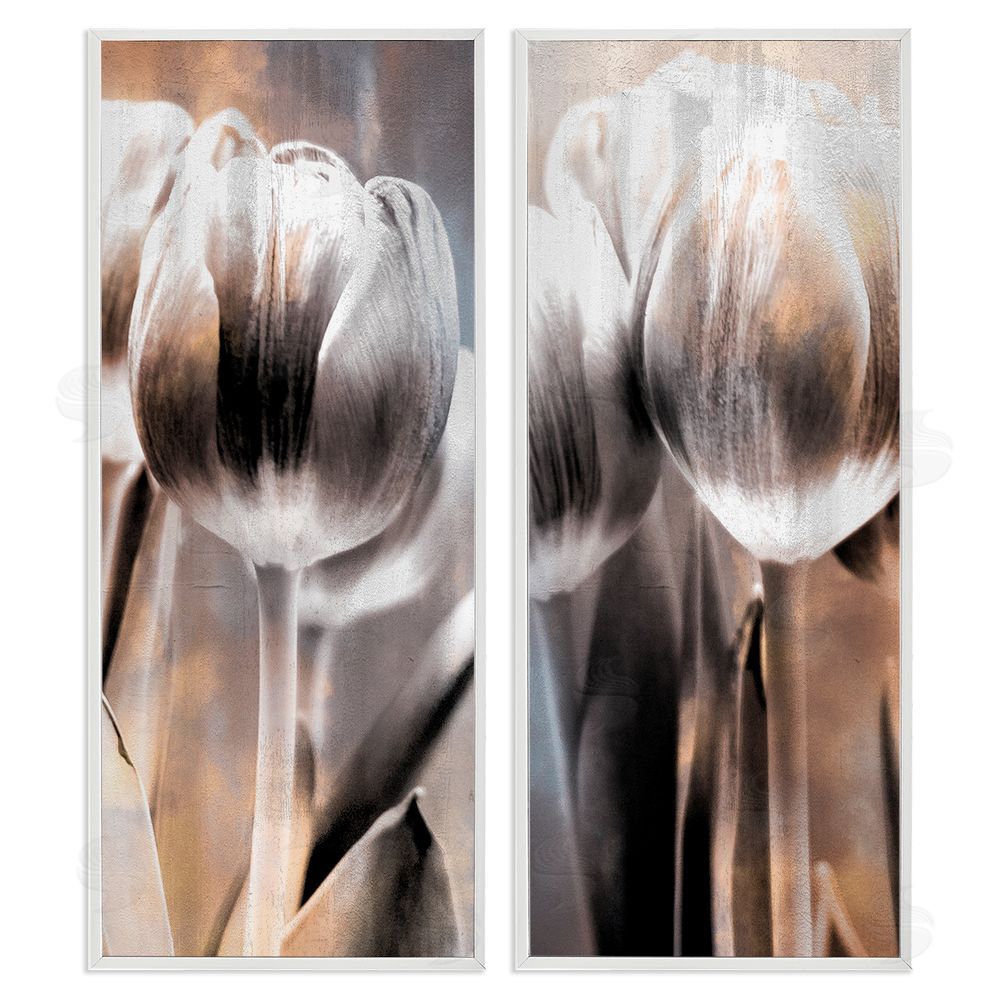 Kim Allen Modern Abstract Tulip Floral Photography White Framed Giclee Wall Art Print