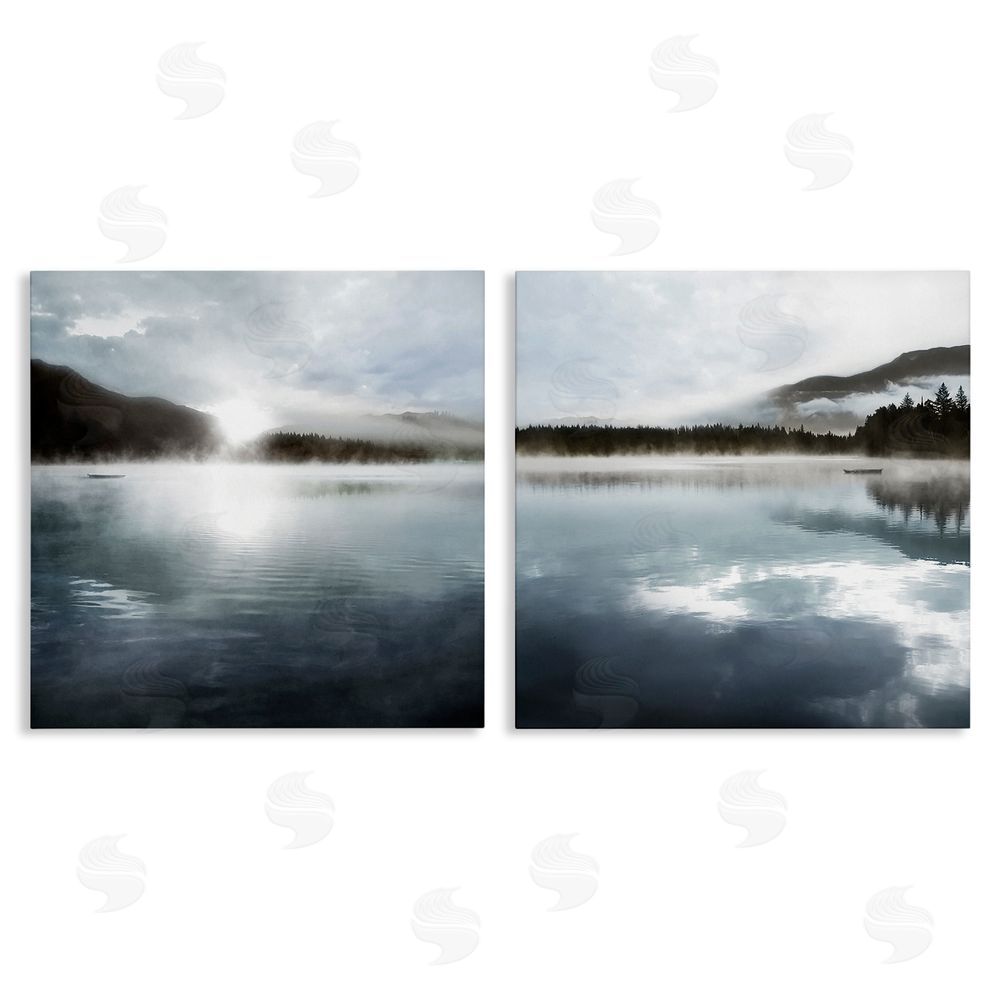 Carol Robinson Misty Morning Lake Water Landscape Canvas Wall Art Print