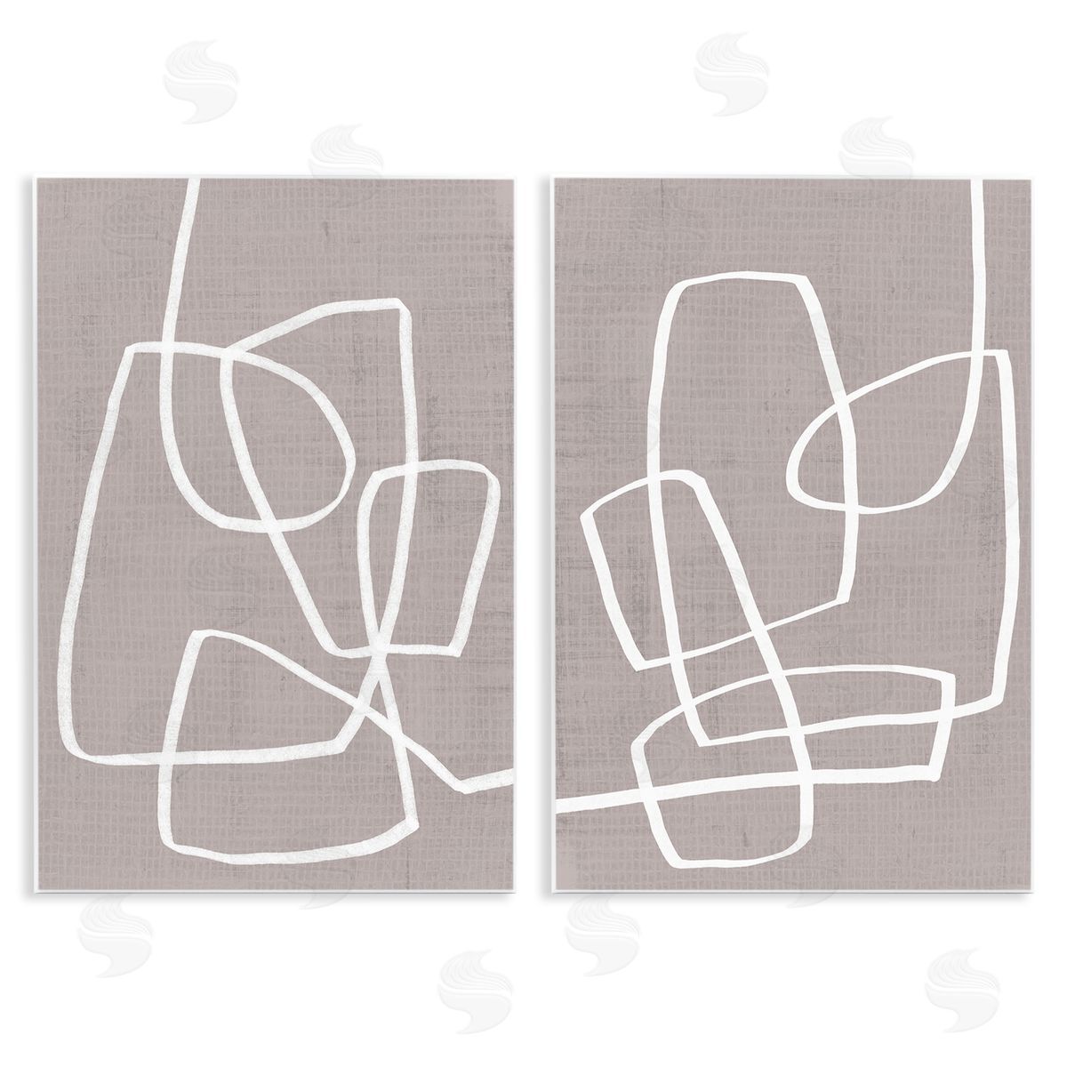 Minimal Abstract Busy Line Wood Plaque Wall Art, Home Decor by June Erica Vess