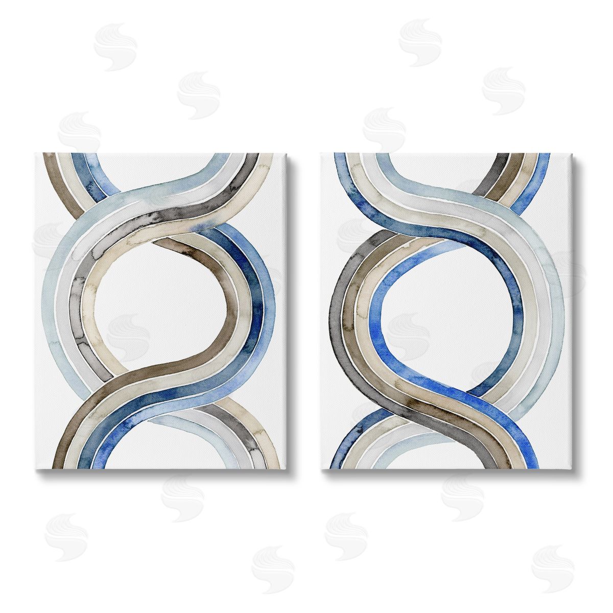 Grace Popp Two Dimensional Spiral Helix Abstract Lines Canvas Wall Art Print