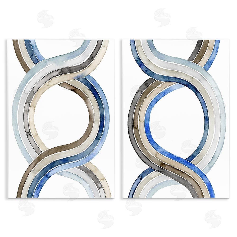 Grace Popp Two Dimensional Spiral Helix Abstract Lines Wooden Wall Plaque Art Print