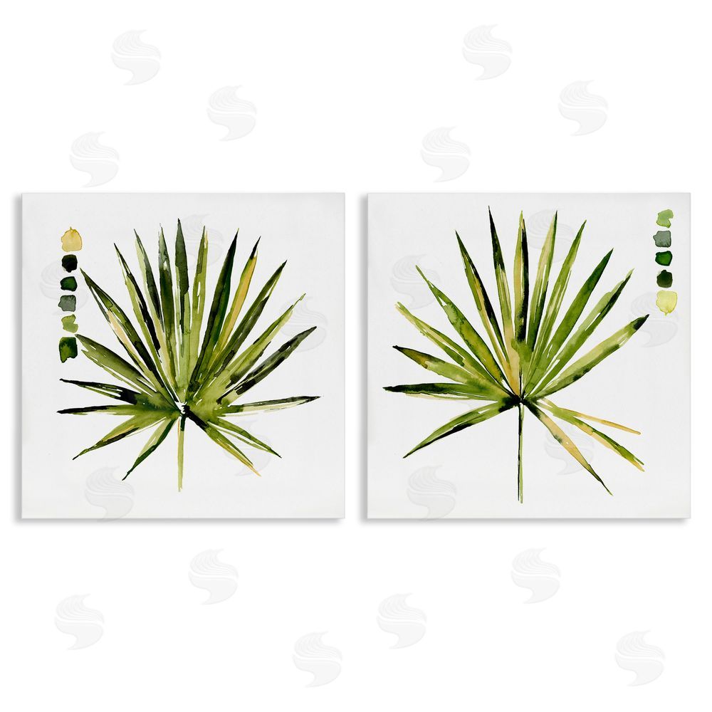 Jennifer Paxton Parker Spiky Aloe Palm Plant Paint Hue Guide Canvas Wall Art Print