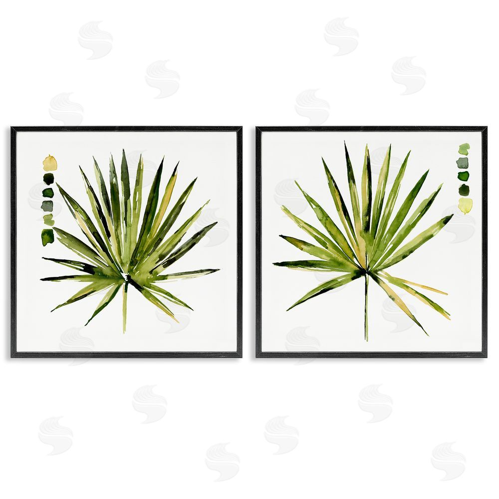 Jennifer Paxton Parker Spiky Aloe Palm Plant Paint Hue Guide Black Framed Giclee Wall Art Print