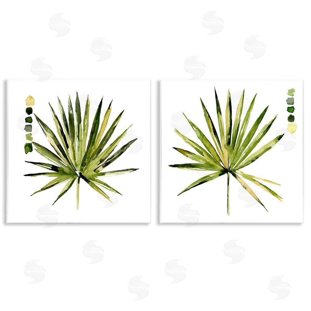 Jennifer Paxton Parker Spiky Aloe Palm Plant Paint Hue Guide Wooden Wall Plaque Art Print