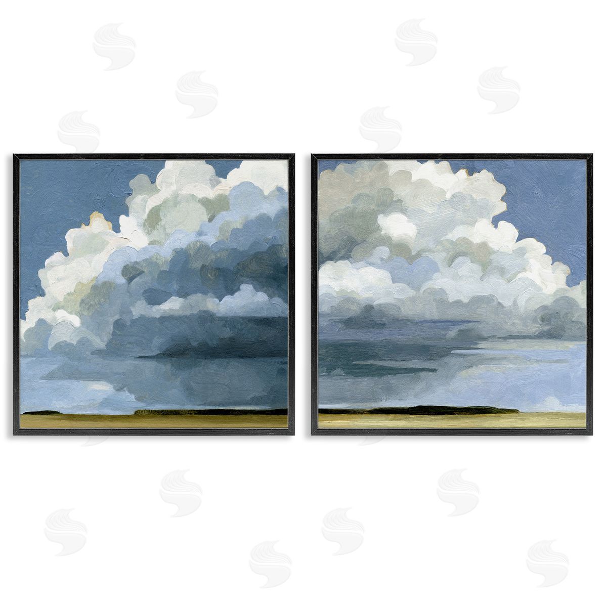 Sublime Outdoor Weather Landscape Black Frame Print Wall Art, Home Decor by Emma Caroline