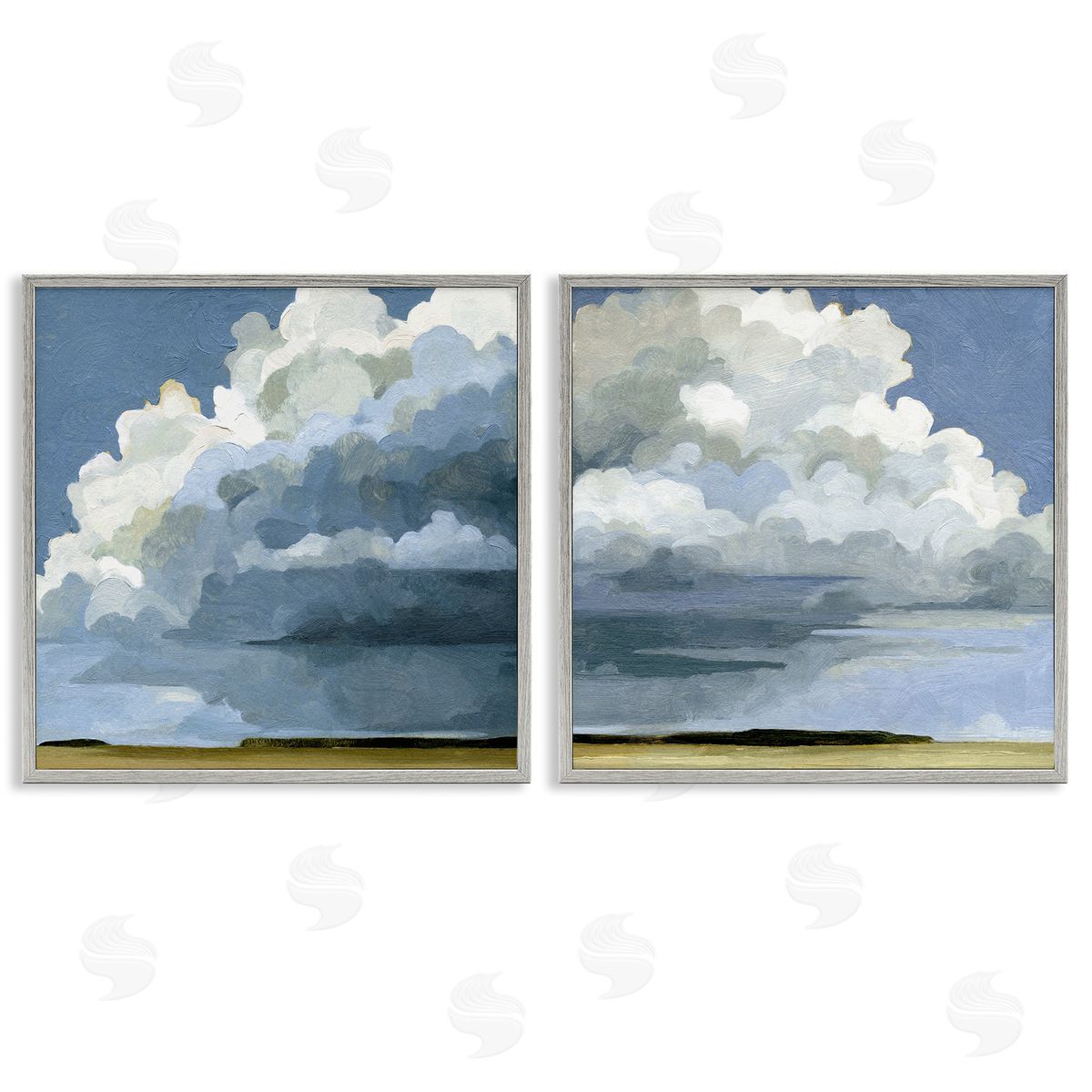 Sublime Outdoor Weather Landscape Grey Frame Print Wall Art, Home Decor by Emma Caroline