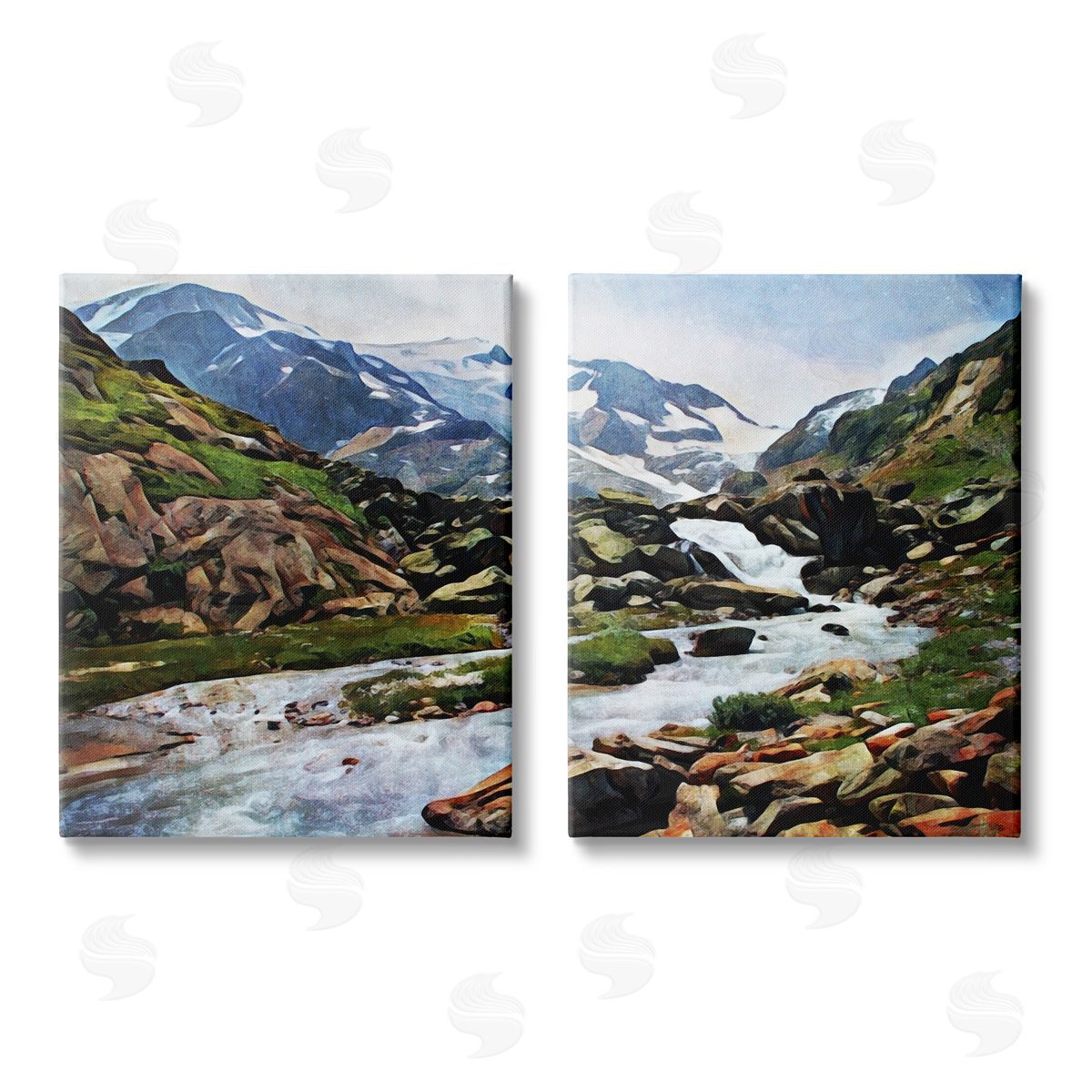 Ashley Aldridge Peaceful Rocky Mountains Water Landscape  Canvas Wall Art Print