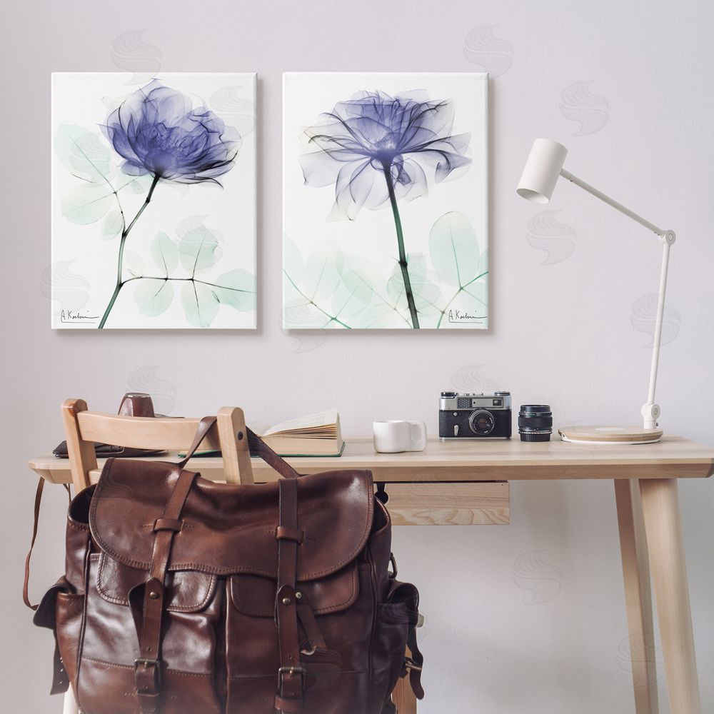 Albert Koetsier Modern Purple Rose Unique Photography Canvas Wall Art Print in Room