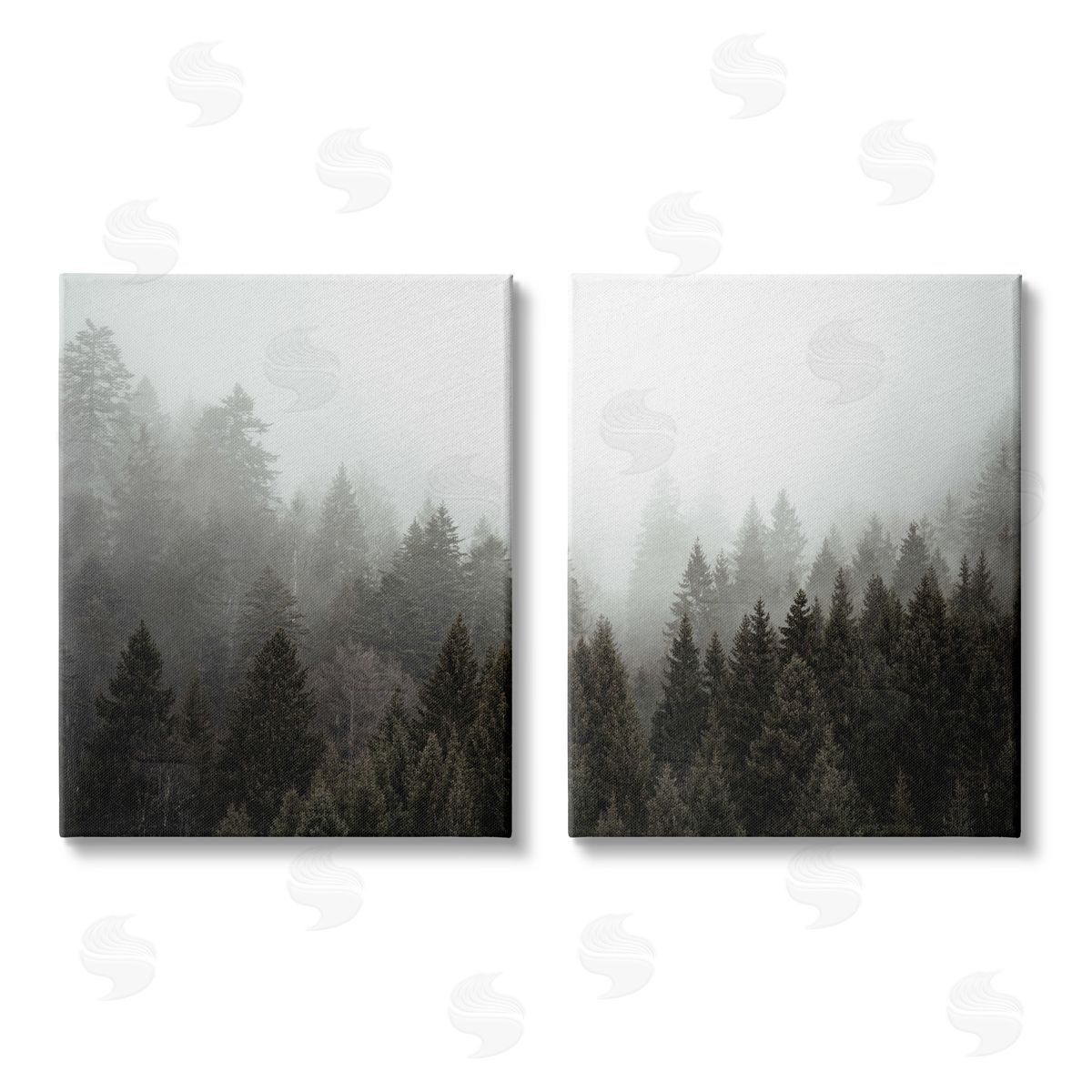 Kim Allen Serene Mountainous Forest Trees Nature Canvas Wall Art Print