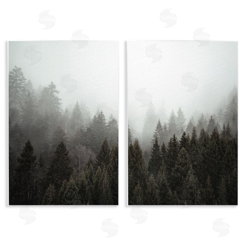 Kim Allen Serene Mountainous Forest Trees Nature Wooden Wall Plaque Art Print