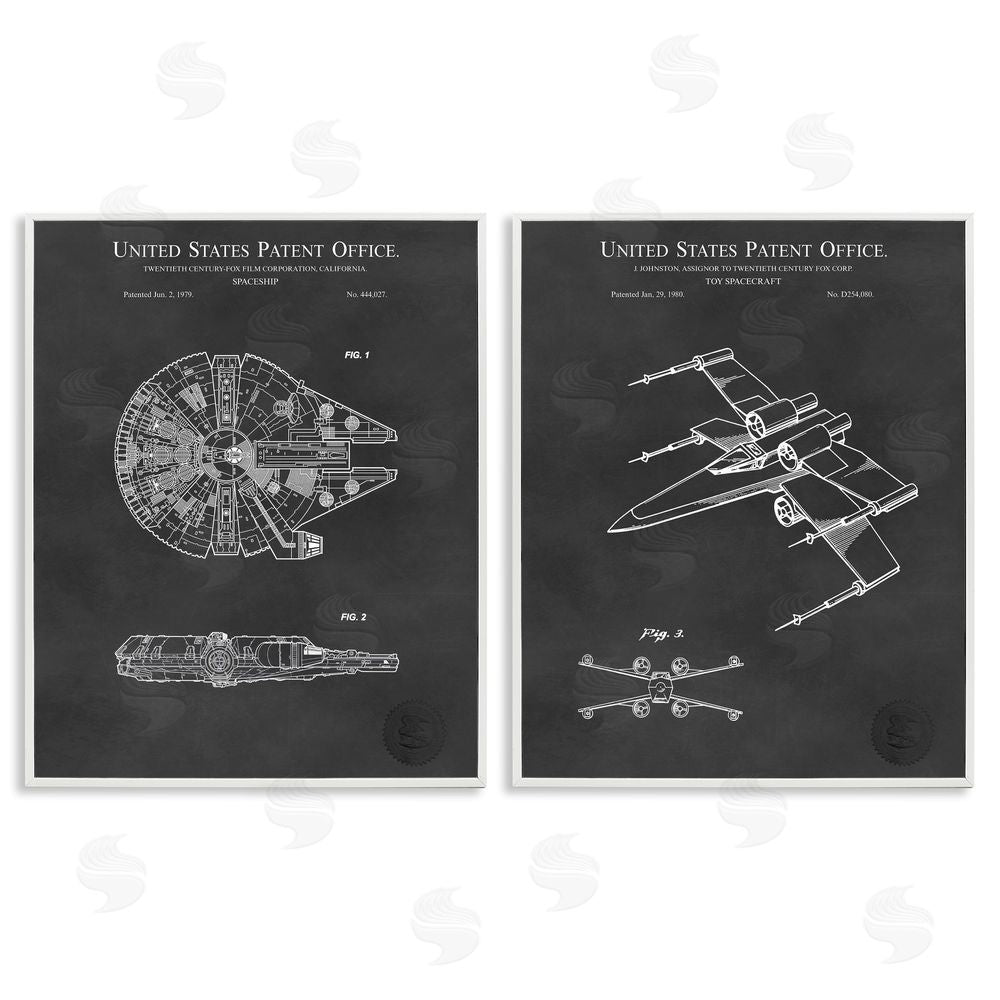Karl Hronek Space Ships Science Fiction Pop Culture  White Framed Giclee Wall Art Print