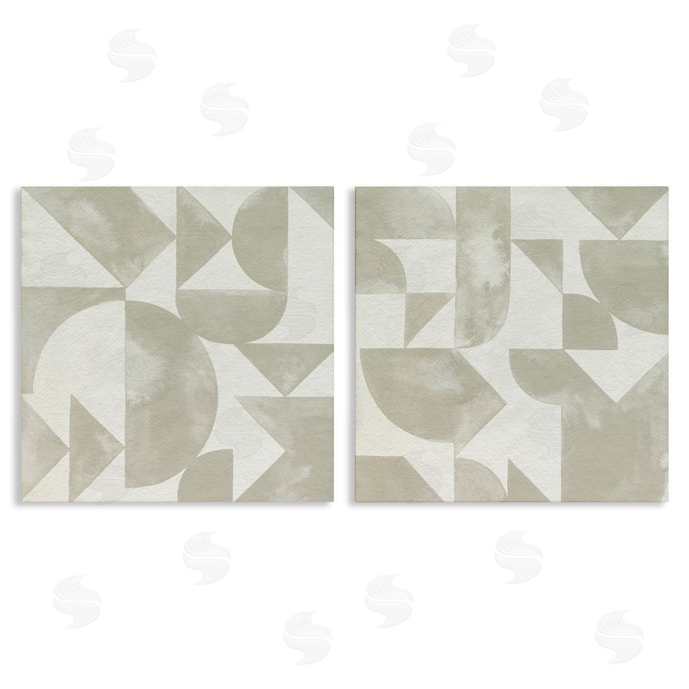 Grace Popp Abstract Geometric Triangle Shapes Painterly Canvas Wall Art Print
