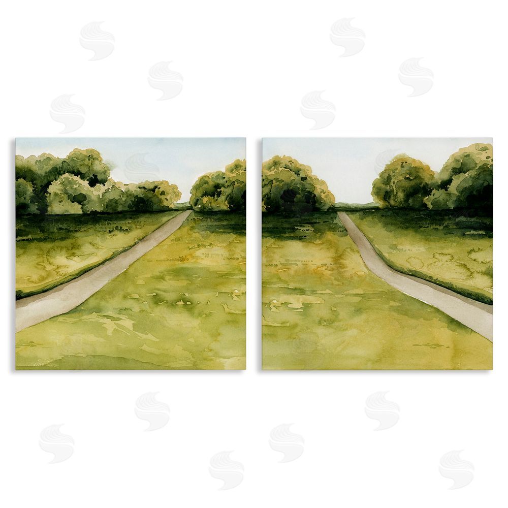 Grace Popp Distant Rural Path Greenery Canvas Wall Art Print