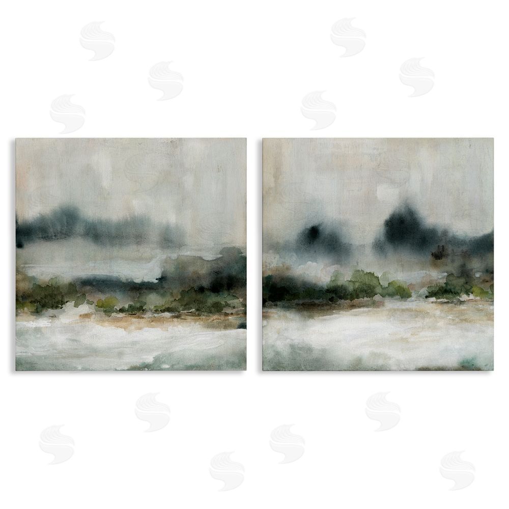 Carol Robinson Somber Abstract Landscape Mountain Canvas Wall Art Print