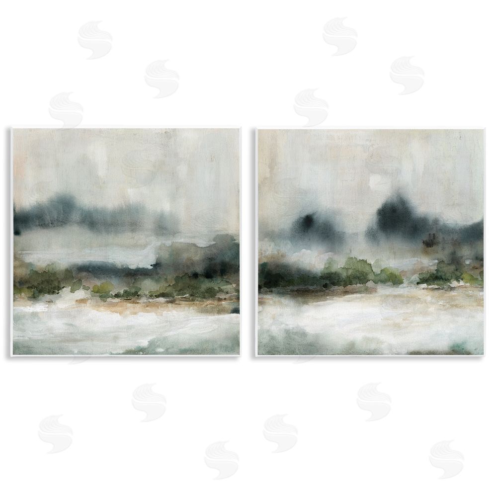 Carol Robinson Somber Abstract Landscape Mountain Wooden Wall Plaque Art Print