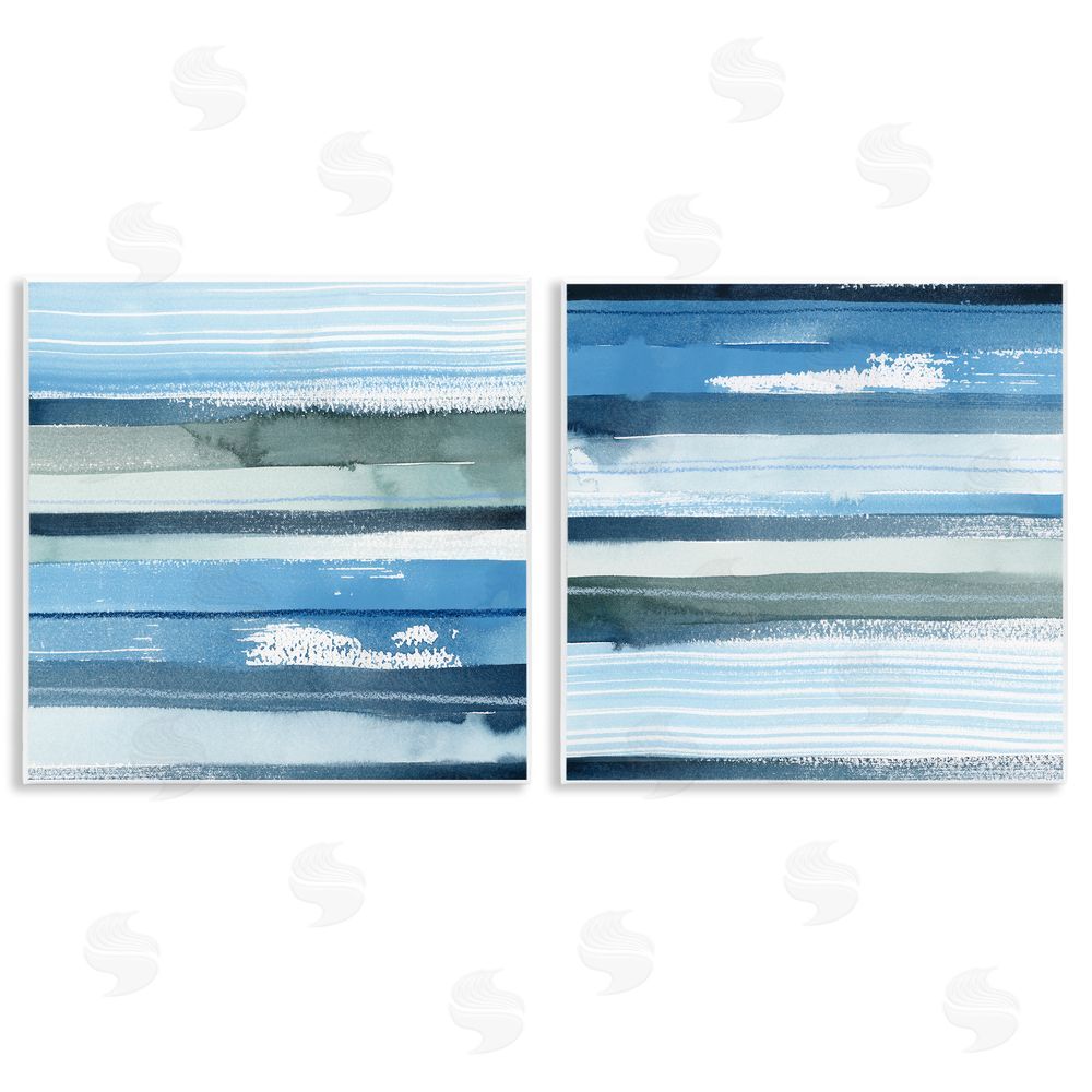 Grace Popp Saturated Blue Landscape Abstract Wooden Wall Plaque Art Print