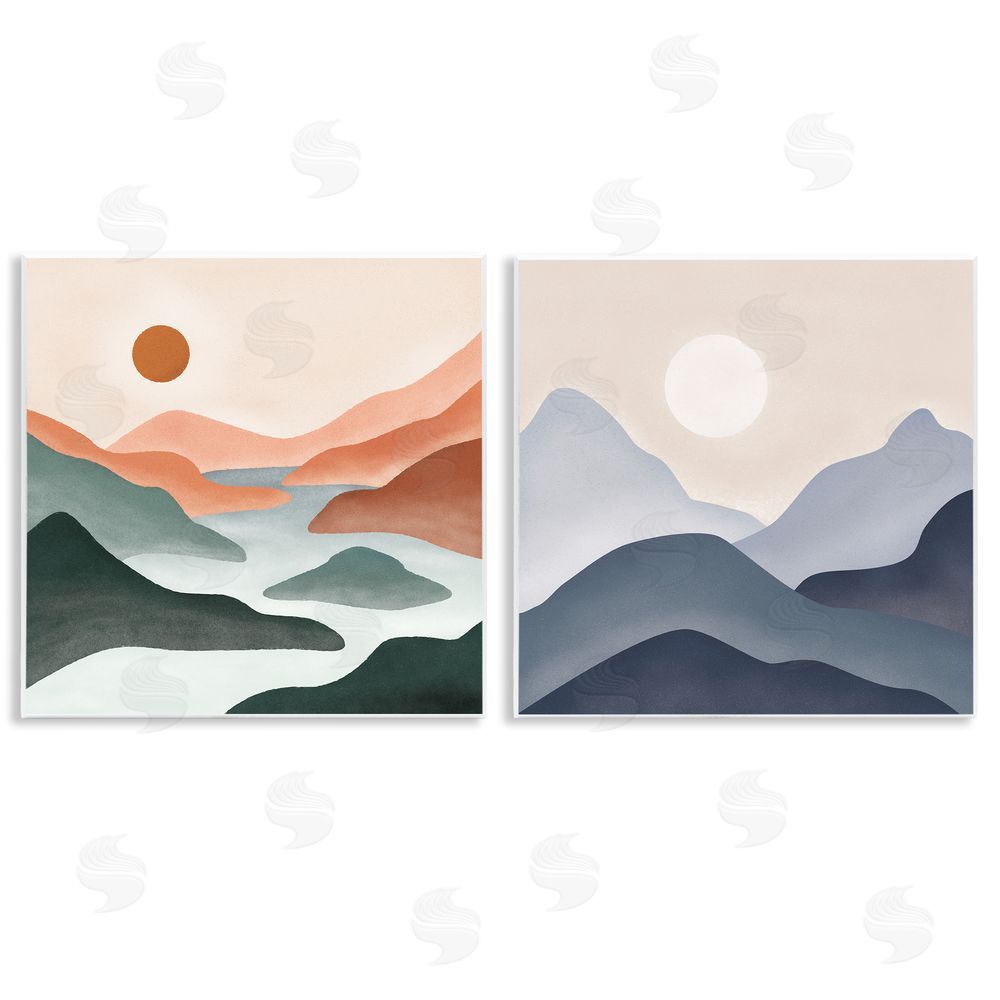 JJ Design House LLC Mountainous Landscape Flowing Stream Wooden Wall Plaque Art Print