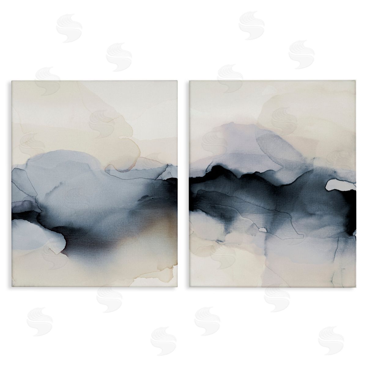 Mysterious Abstract Obscure Watercolor Canvas Wall Art, Home Decor by Kippi Leonard