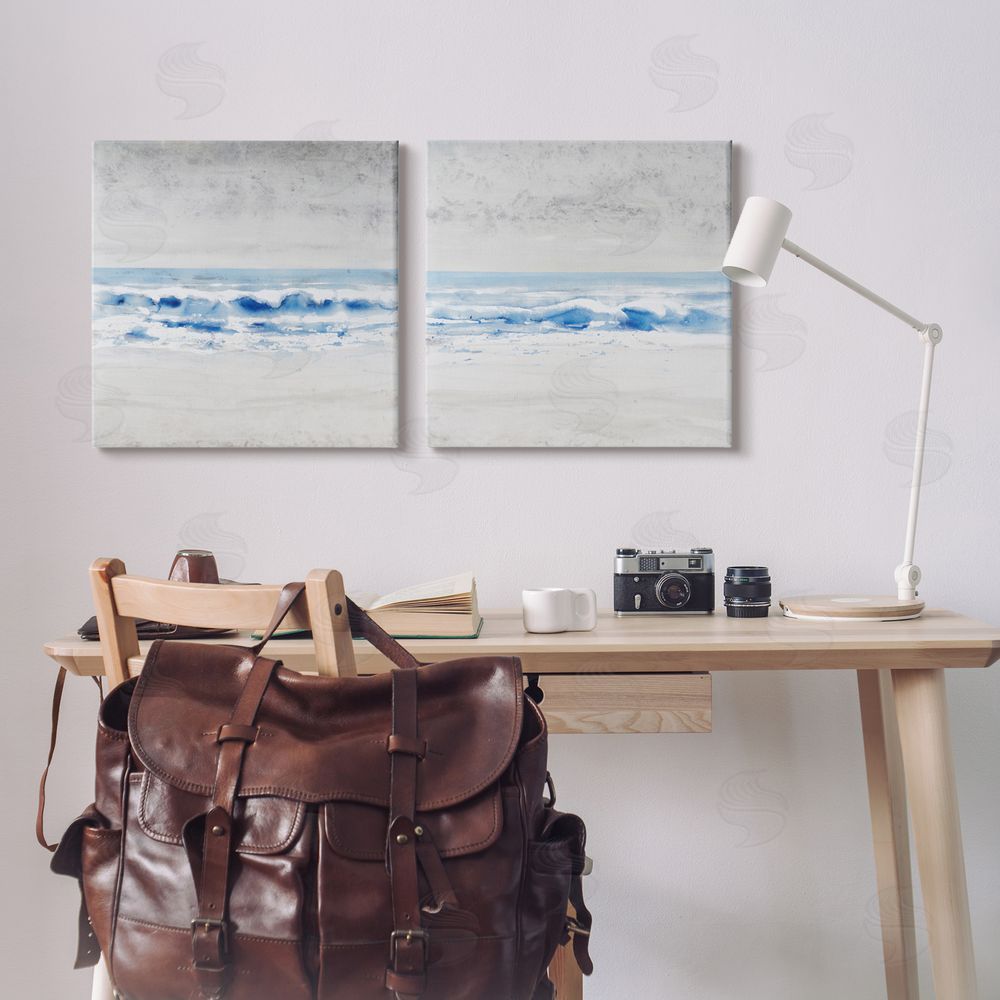 Tim O'Toole Abstract Rolling Beach Waves Shoreline Canvas Wall Art Print in Room