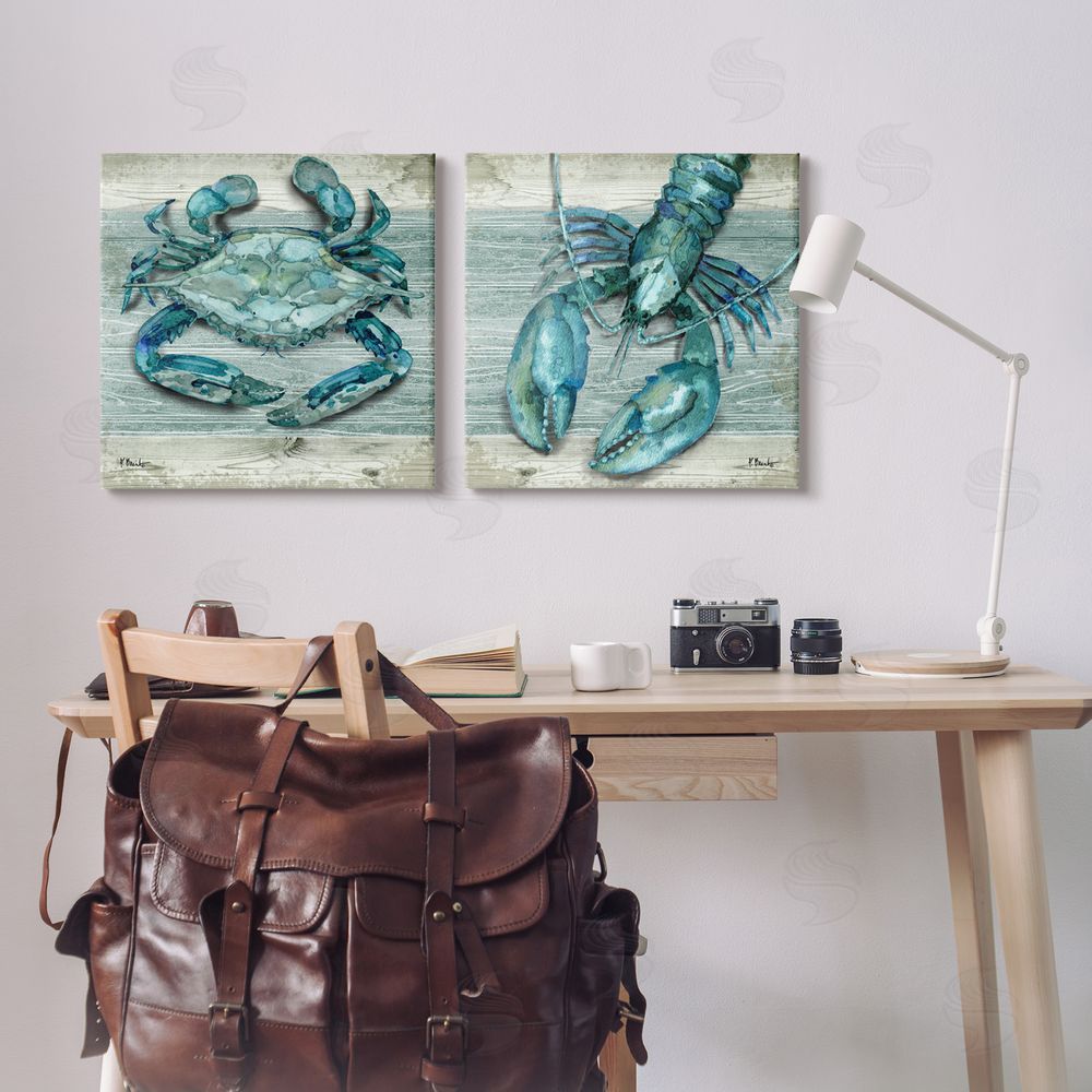 Paul Brent Rustic Crab Northpoint Lobster Canvas Wall Art Print in Room