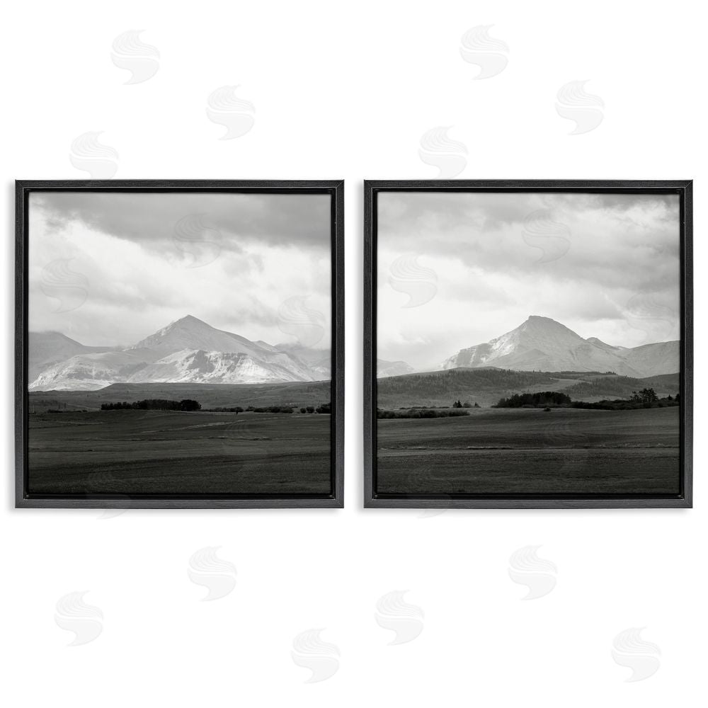 Carol Robinson Vast Rural Mountain Peaks Black Floating Frame Canvas Wall Art Print