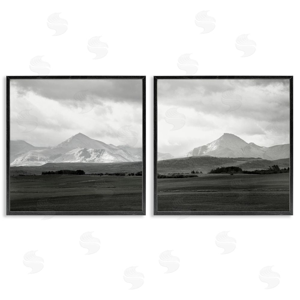 Carol Robinson Vast Rural Mountain Peaks Black Framed Giclee Wall Art Print