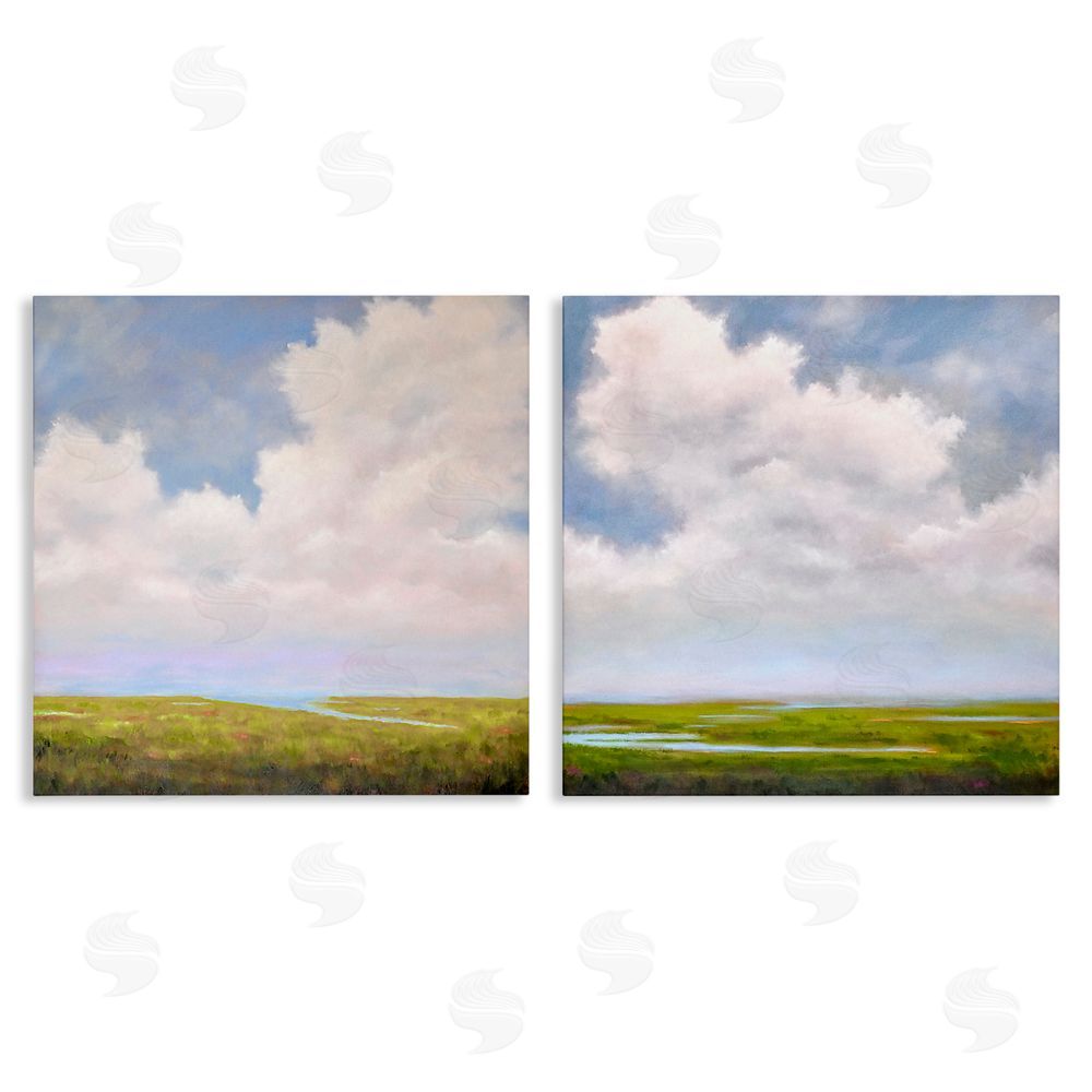 Catherine Andersen Panoramic Clouds Over Bay Canvas Wall Art Print
