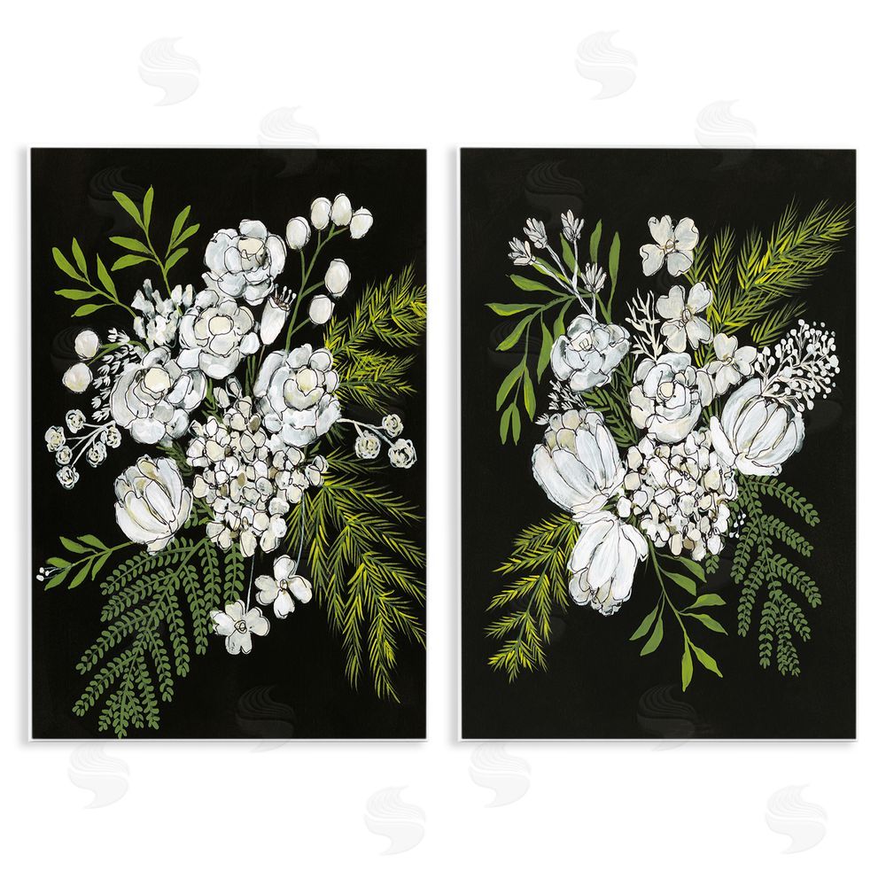 Regina Moore Bold White Flower Blossoms Wooden Wall Plaque Art Print