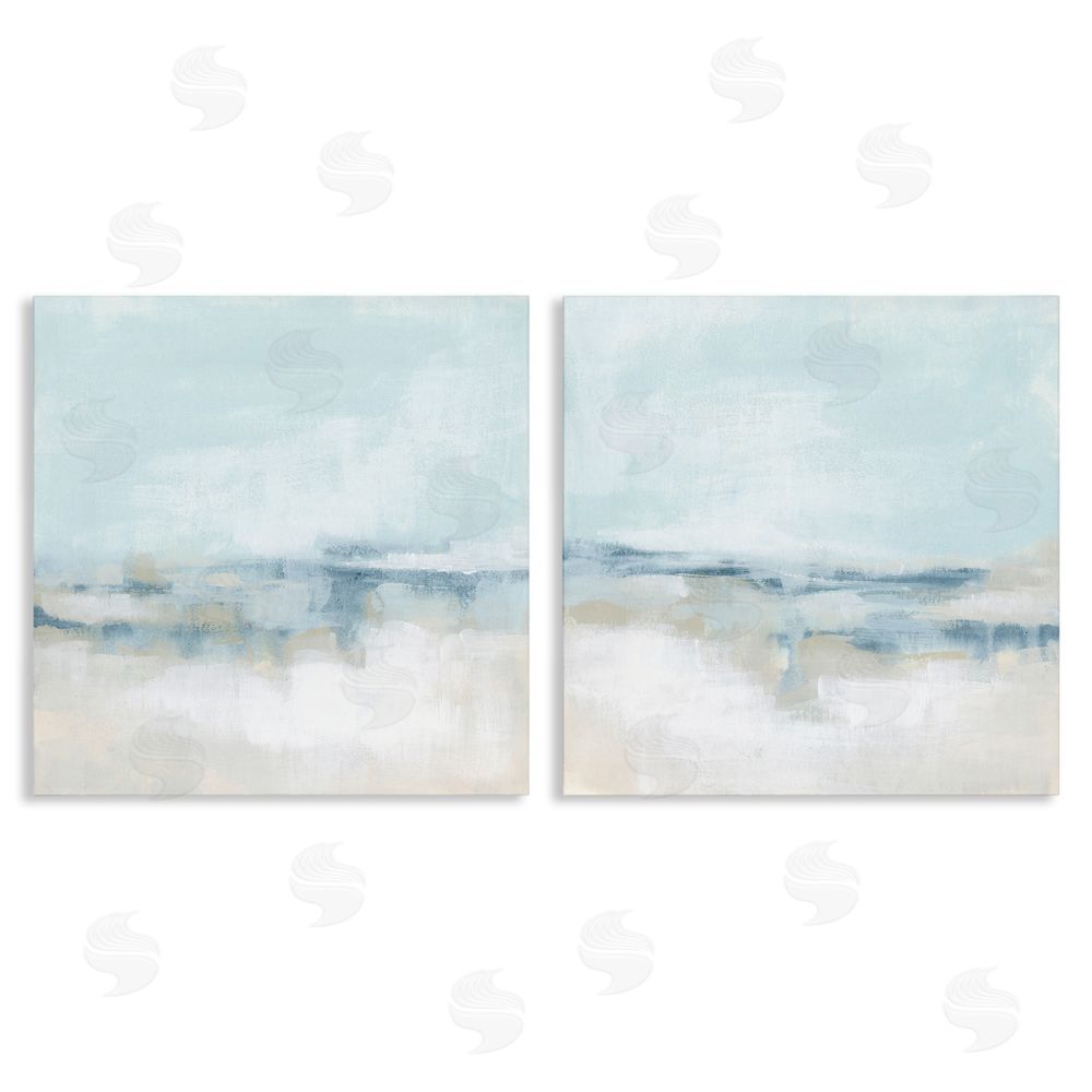 June Erica Vess Abstract Blue Atmospheric Landscape Canvas Wall Art Print