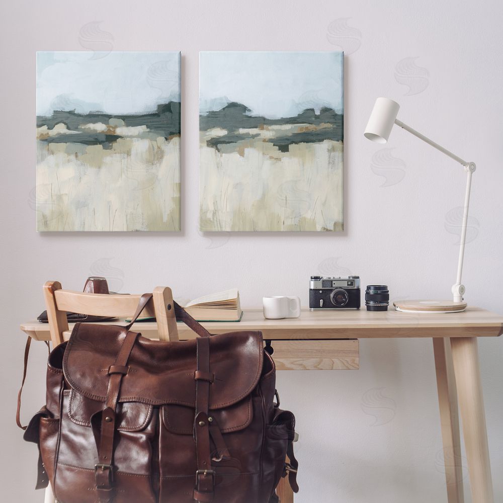 June Erica Vess Brushed Abstract Badlands Scenery Canvas Wall Art Print in Room