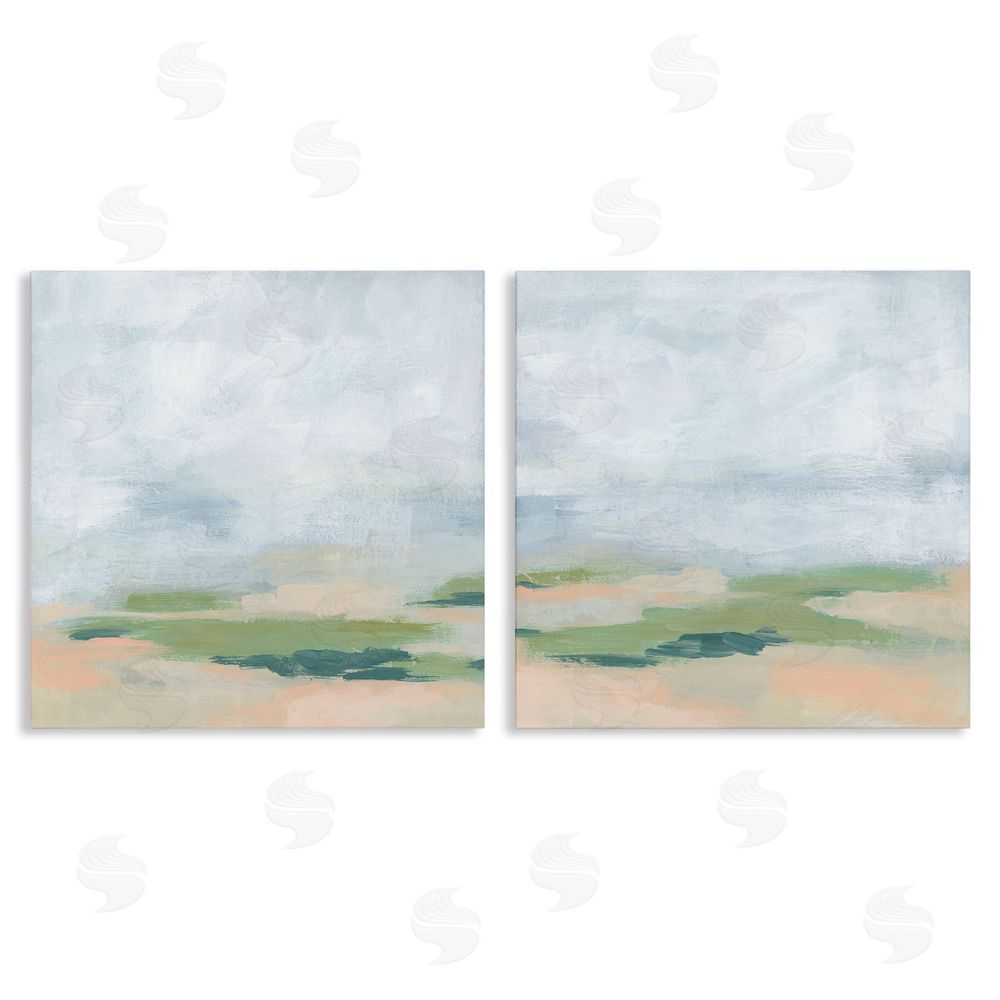June Erica Vess Soft Abstract Landscape Scene Canvas Wall Art Print