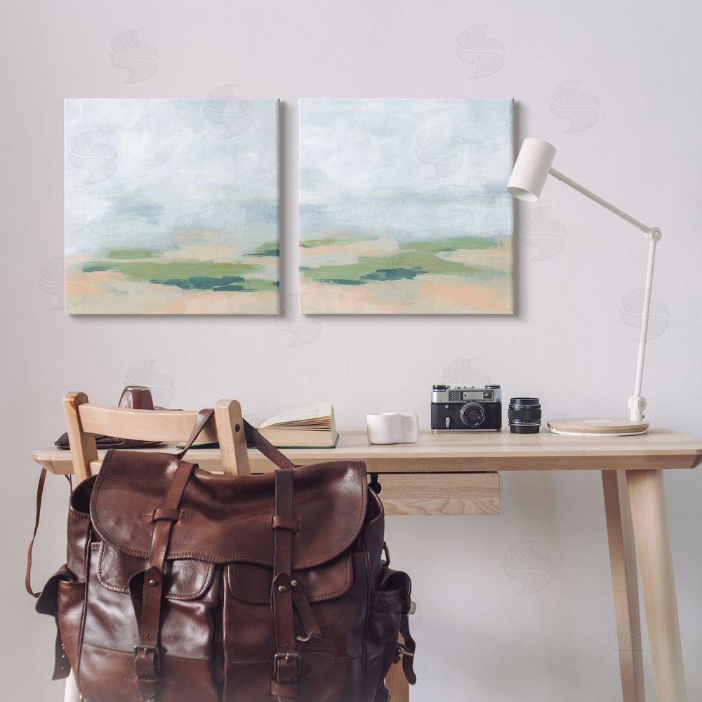 June Erica Vess Soft Abstract Landscape Scene Canvas Wall Art Print in Room