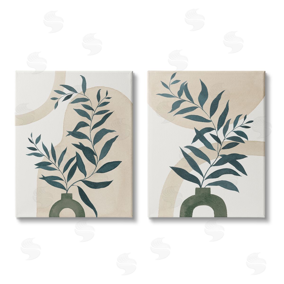 Grace Popp Nordic Herb Vase Shapes Canvas Wall Art Print