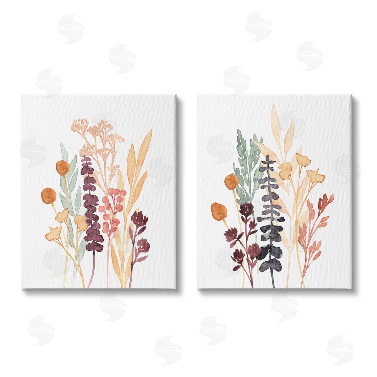 Annie Warren Woodland Botanical Herb Sprigs Canvas Wall Art Print