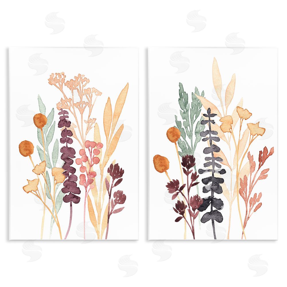 Annie Warren Woodland Botanical Herb Sprigs Wooden Wall Plaque Art Print