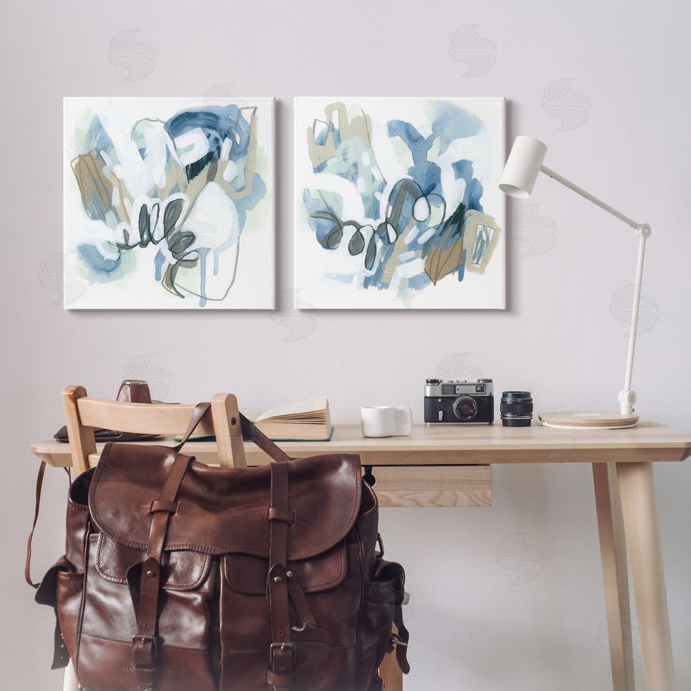 June Erica Vess Abstract Varied Nautical Squiggles Canvas Wall Art Print in Room