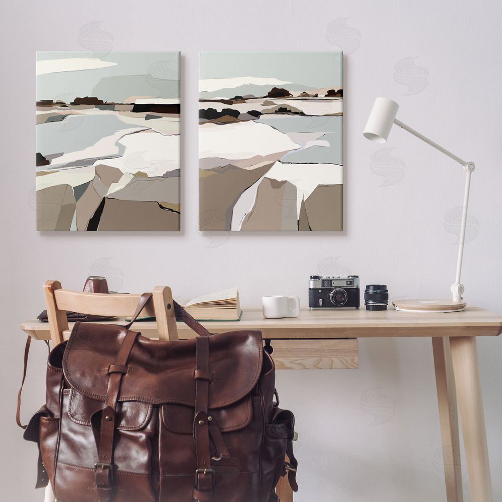 Nikita Jariwala Abstract Swedish Landscape Shapes Canvas Wall Art Print in Room
