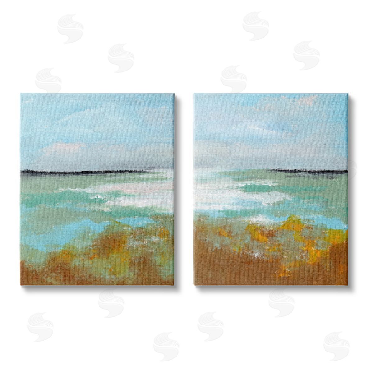 Nikita Jariwala Moss Abstract Grassy Landscape Canvas Wall Art Print