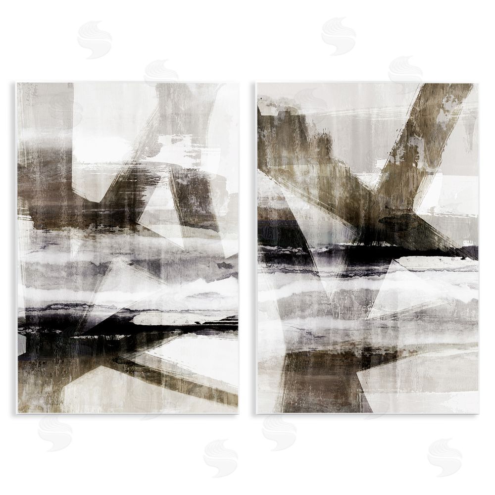Nina Blue Abstract Composition Urban Complex Wooden Wall Plaque Art Print